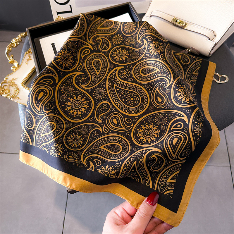 Silk Neck Scarf - Women Silk Scarves 70*70cm Designer Paisley