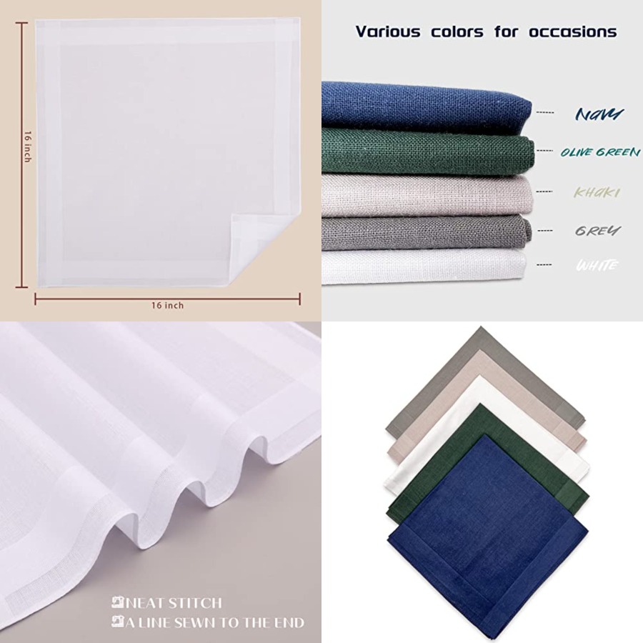 Handkerchief Cotton Men - Men's Cotton Handkerchiefs, Assorted Solid Color