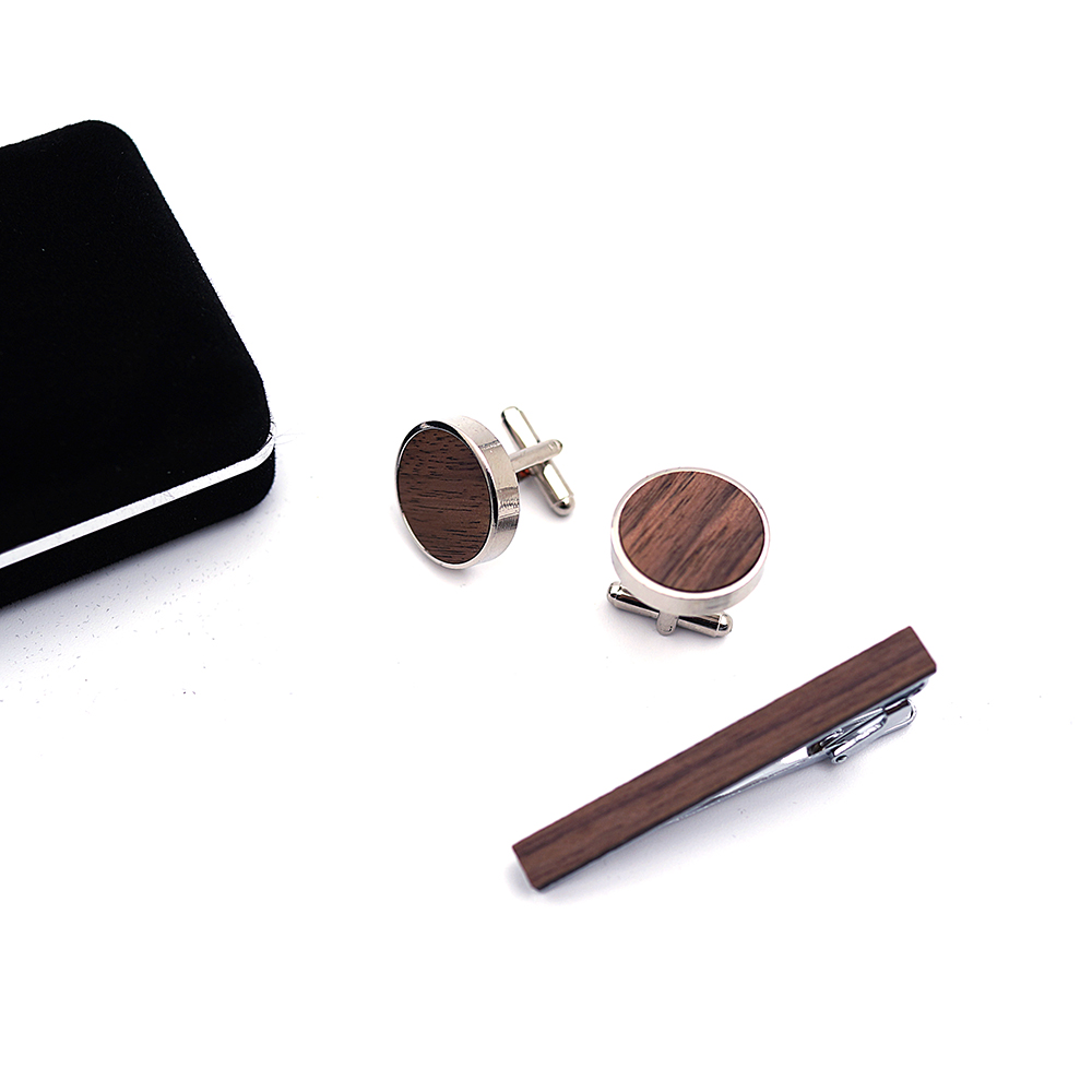 High Quality Cuff links neckti - Tie Bar Set Gift avaliação e preço