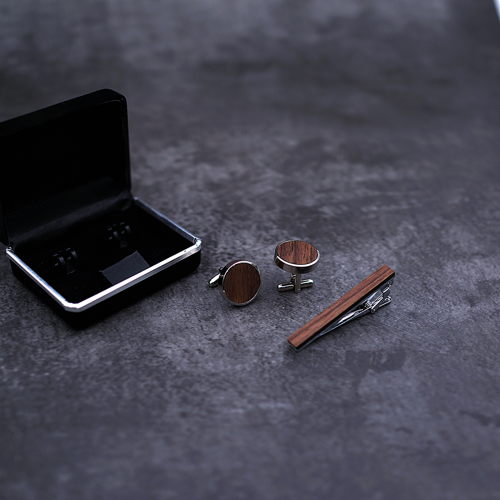 High Quality Cuff links neckti - Tie Bar Set Gift avaliação e preço