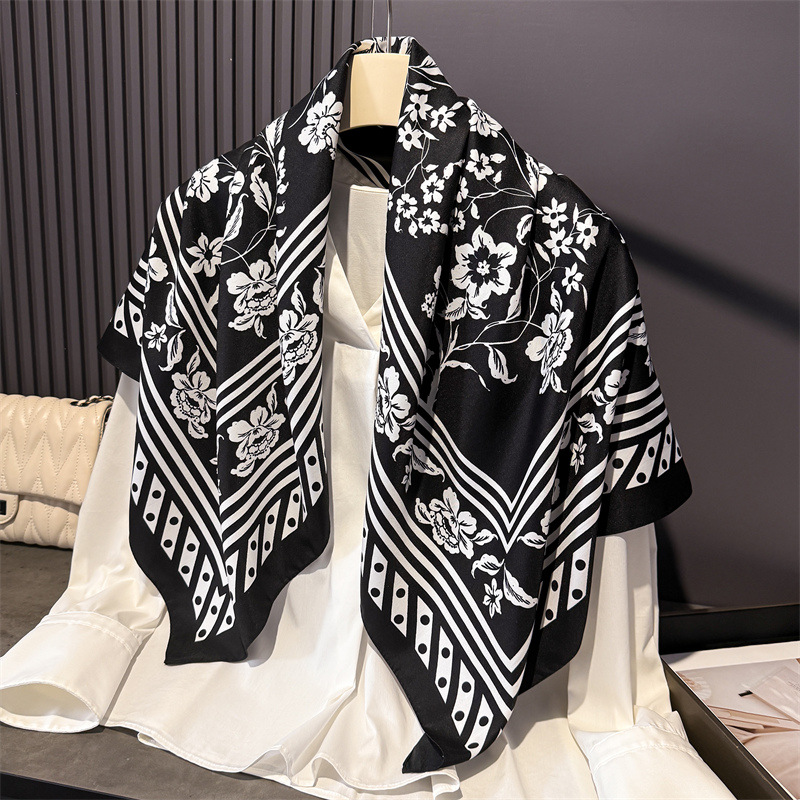 1pcs 90*90cm Floral Printed La - Bandana Cotton avaliação e preço