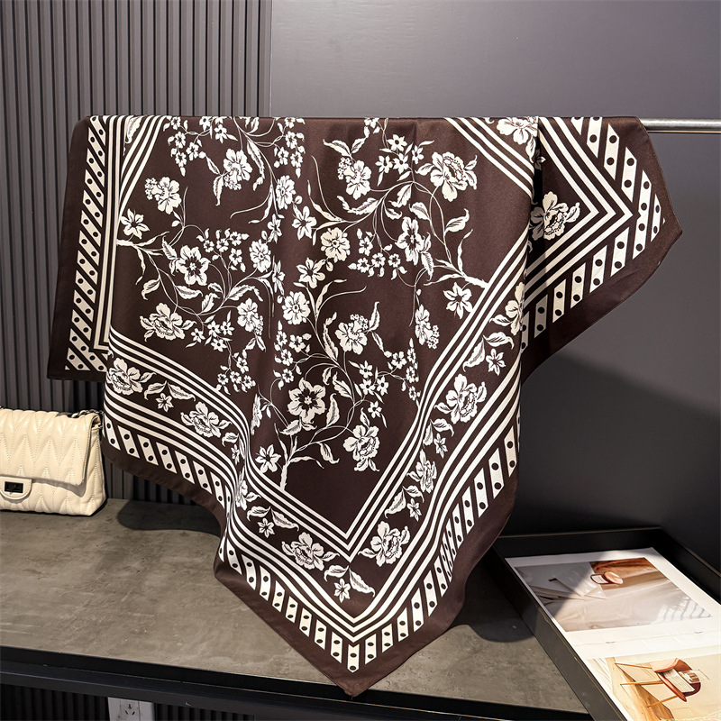 1pcs 90*90cm Floral Printed La - Bandana Cotton avaliação e preço