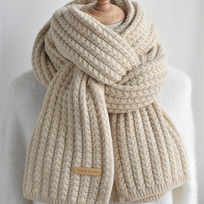 Thick Cable Knit Warm Cashmere - Muffler Men Wool avaliação e preço