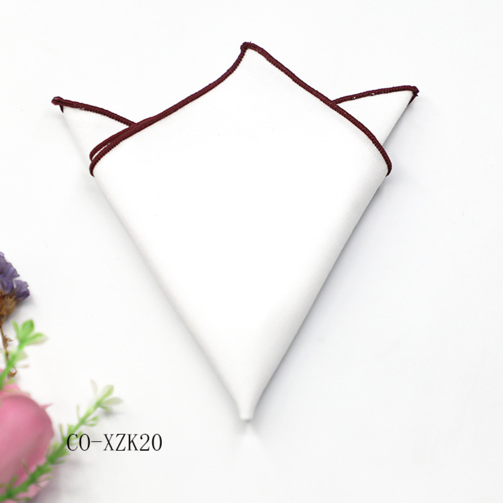Solid Striped Brown Pocket Squ - Handkerchief Cotton Men avaliação e preço