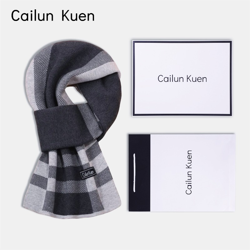 New Men's Versatile Wool Blend - Muffler Men Wool avaliação e preço