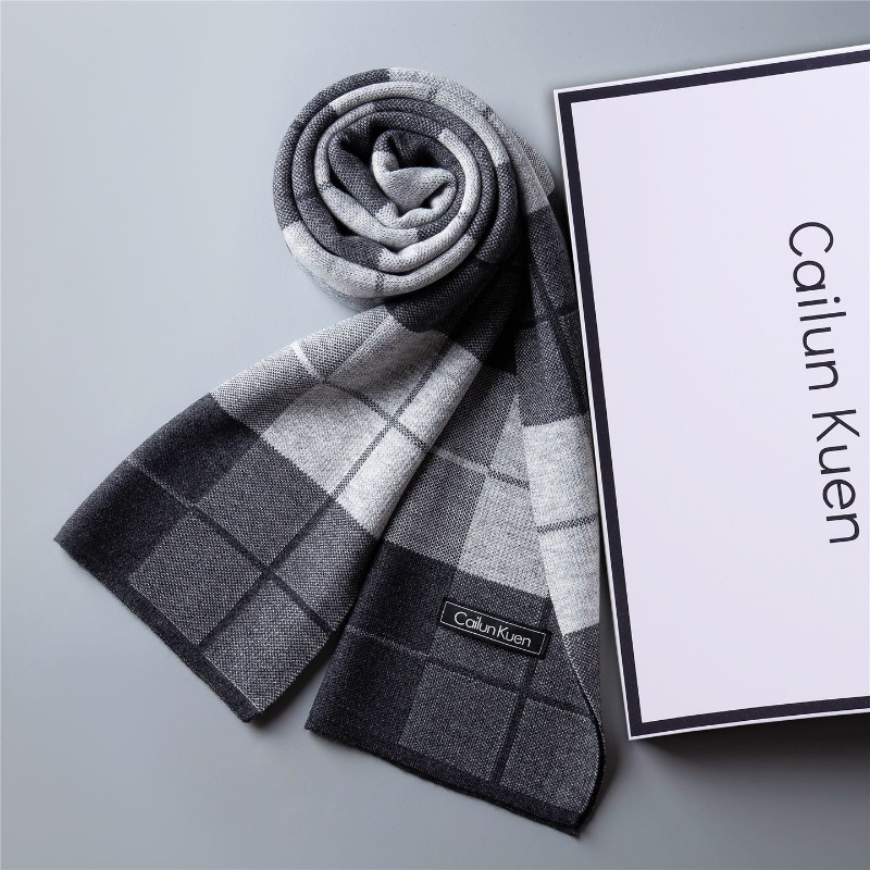 New Men's Versatile Wool Blend - Muffler Men Wool avaliação e preço