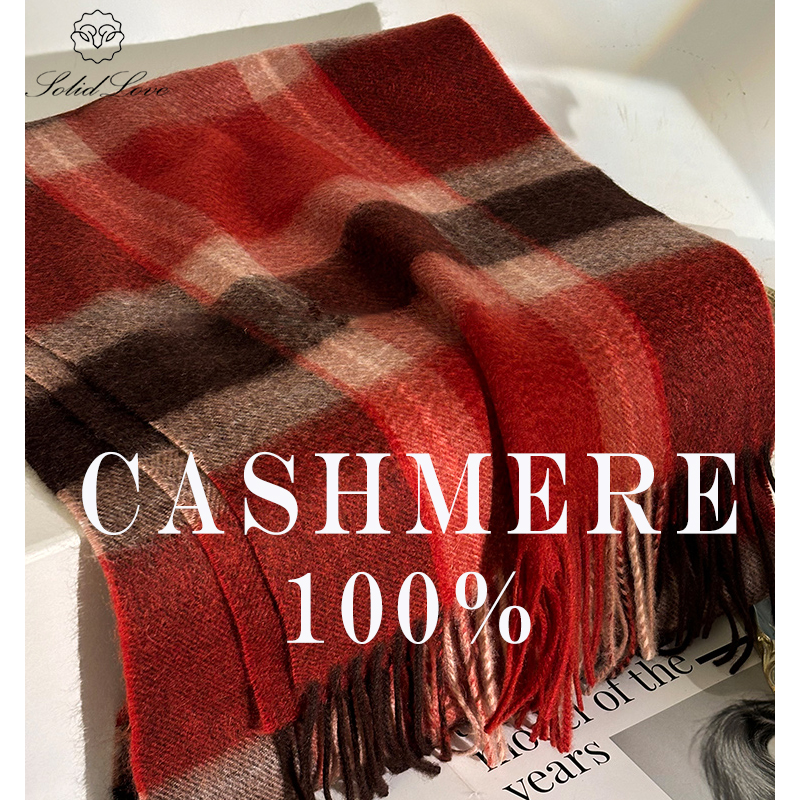 100% Cashmere Scarf   Plaid  W - Muffler Men Wool avaliação e preço
