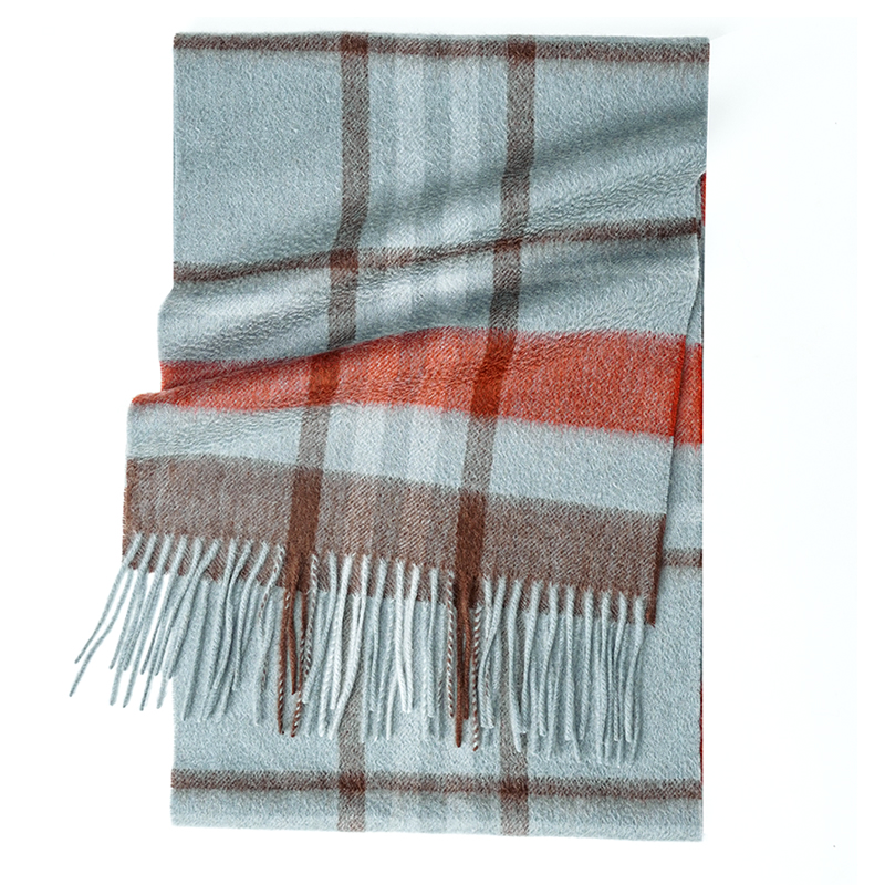 100% Cashmere Scarf   Plaid  W - Muffler Men Wool avaliação e preço