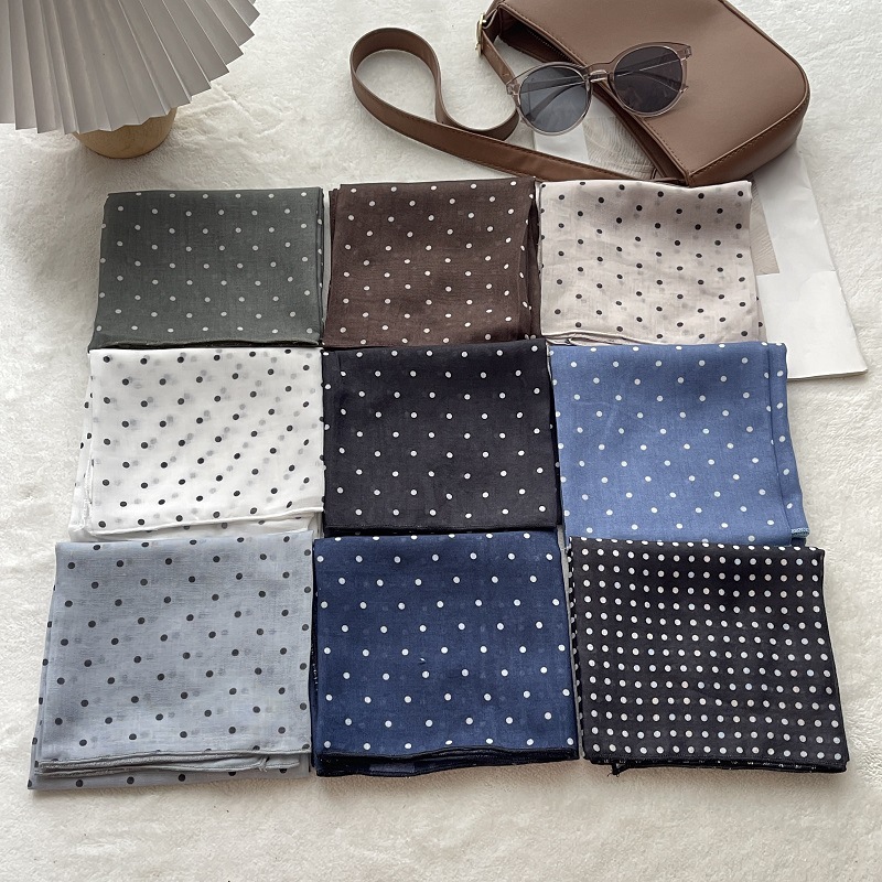 Lady Hair Dot Scarf Female Cot - Bandana Cotton avaliação e preço
