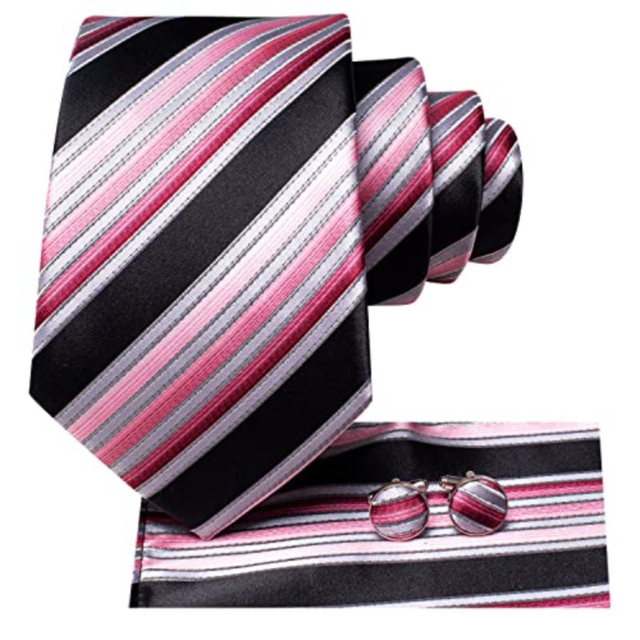 Men Ties Sets Silk Stripe Pais - Silk Tie Striped avaliação e preço