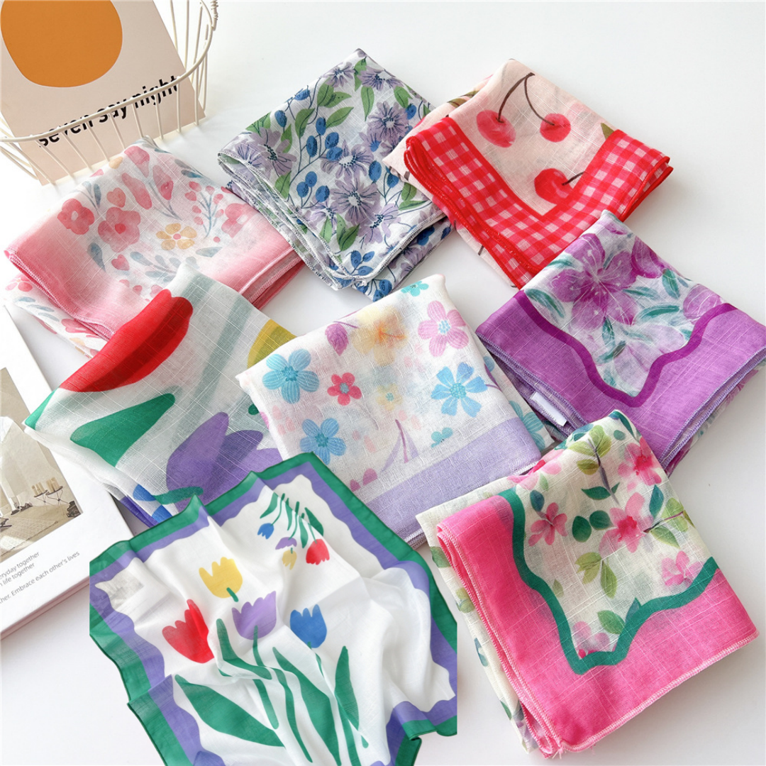 Spring Autumn Scarf Chic Fashi - Bandana Cotton avaliação e preço