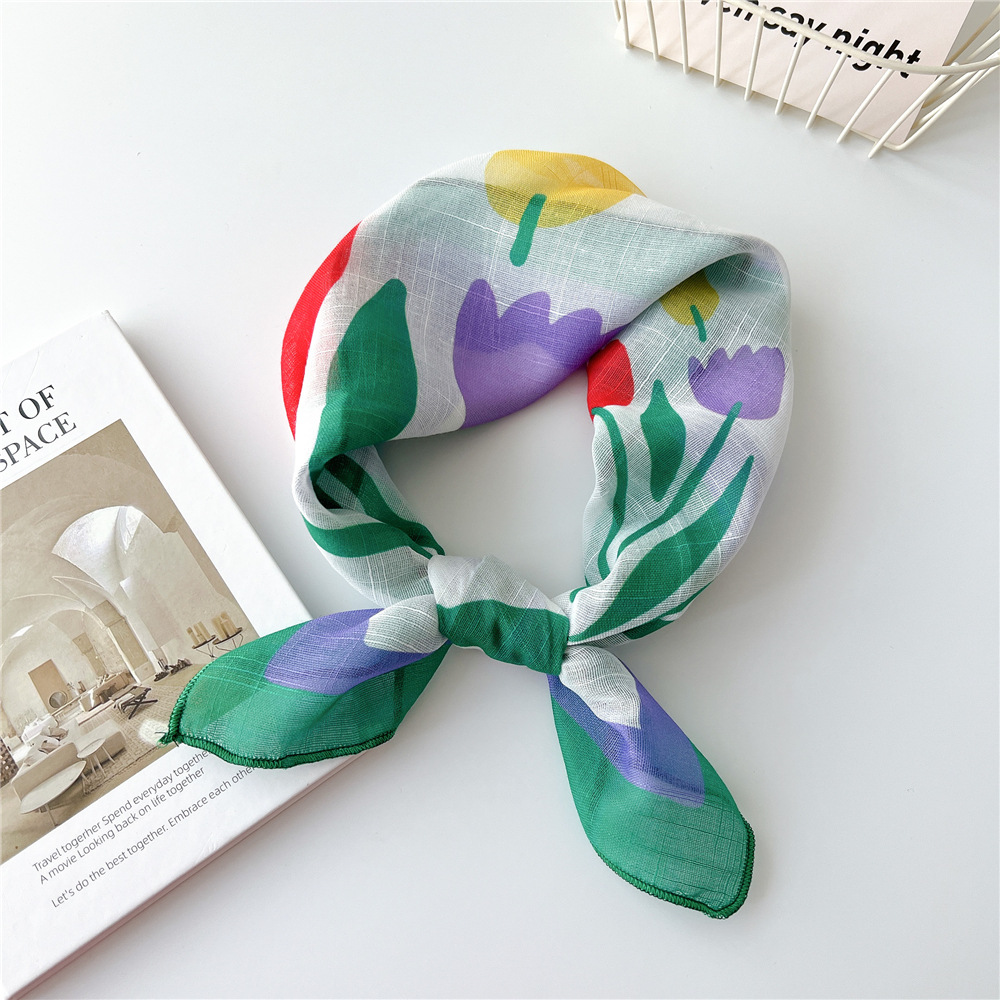 Spring Autumn Scarf Chic Fashi - Bandana Cotton avaliação e preço