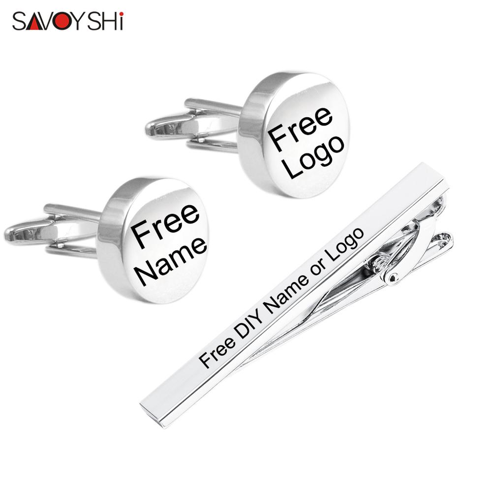 SAVOYSHI Free Engraving Name C - Tie Bar Set Gift avaliação e preço