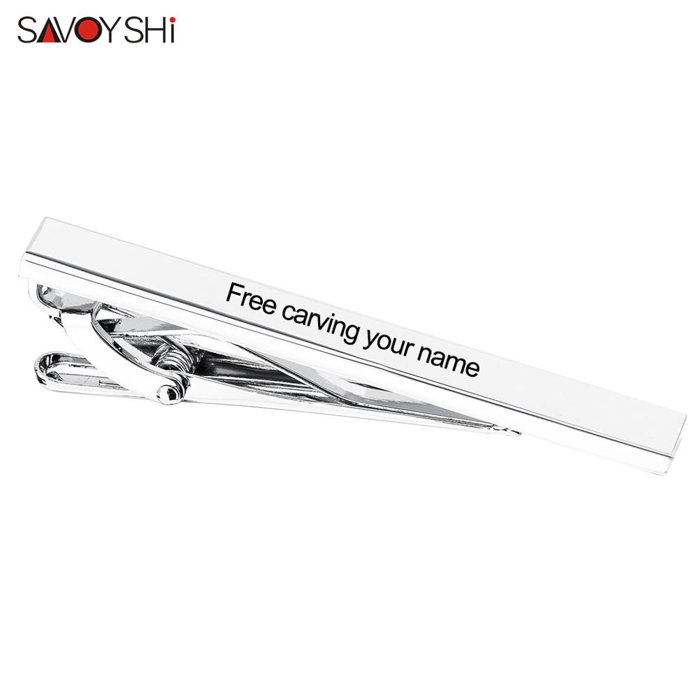 SAVOYSHI Free Engraving Name C - Tie Bar Set Gift avaliação e preço