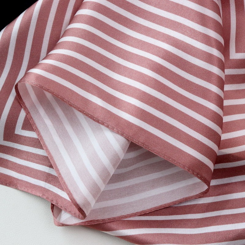 100% Pure Silk Scarf Women Hij - Silk Tie Striped avaliação e preço