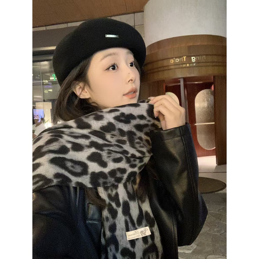 190*70CM Design Leopard Scarf  - Woven Scarf Blanket avaliação e preço