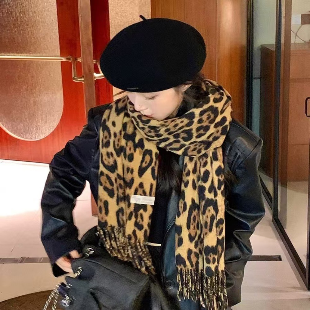 190*70CM Design Leopard Scarf  - Woven Scarf Blanket avaliação e preço