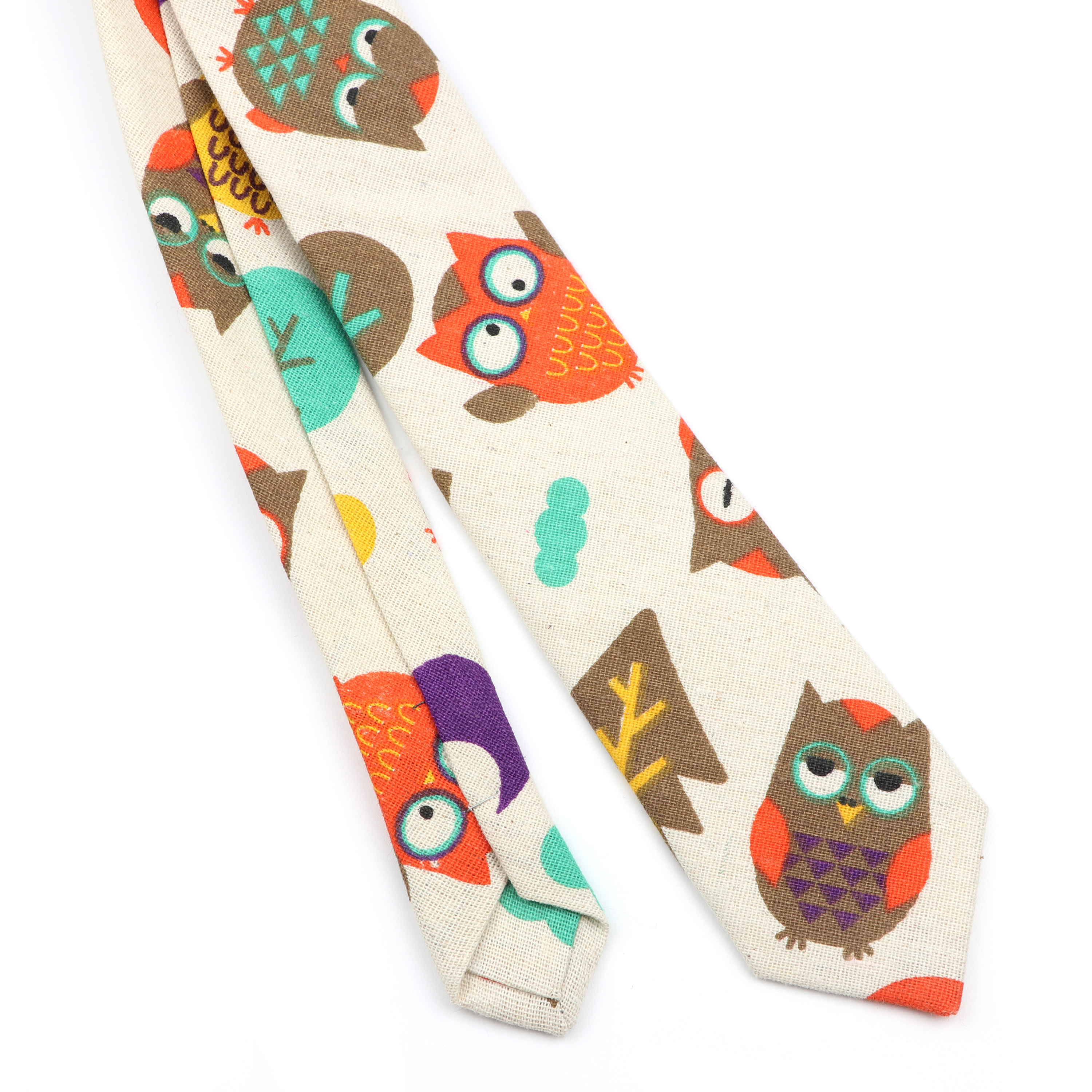 Novelty Cartoon Linen Tie For  - Skinny Tie Men avaliação e preço