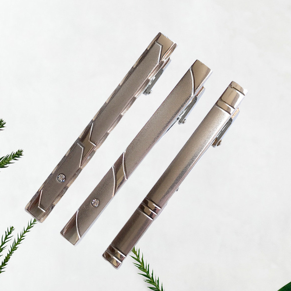3Pcs Tie Clip Set Stainless St - Tie Bar Set Gift avaliação e preço