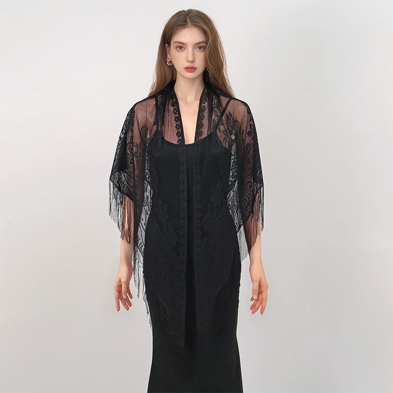 New Embroidery Lace Scarf Shaw - Stole Wedding Shawl avaliação e preço