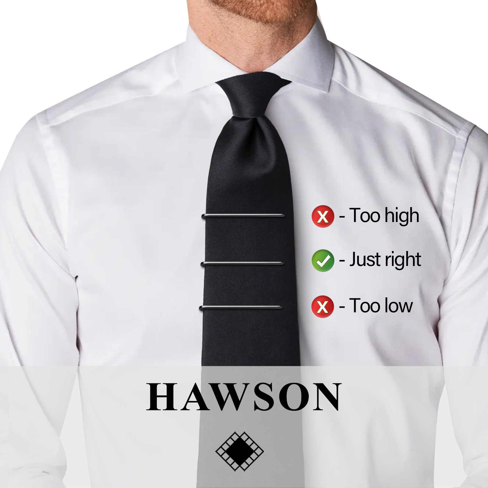 HAWSON Tie Clips for Men 4Pcs  - Tie Bar Set Gift avaliação e preço