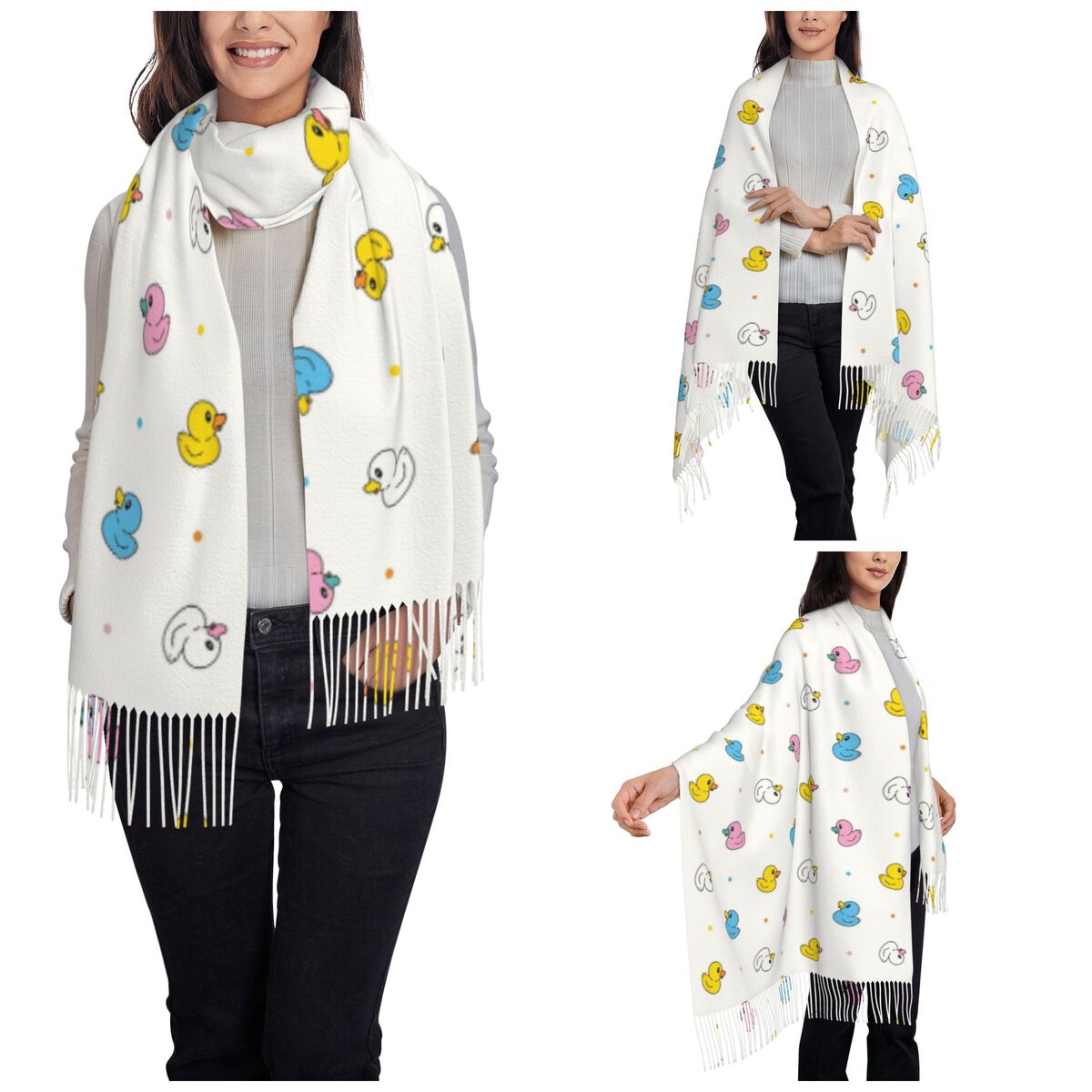 Women's Scarf with Tassel Cute - Pashmina Wrap Large avaliação e preço