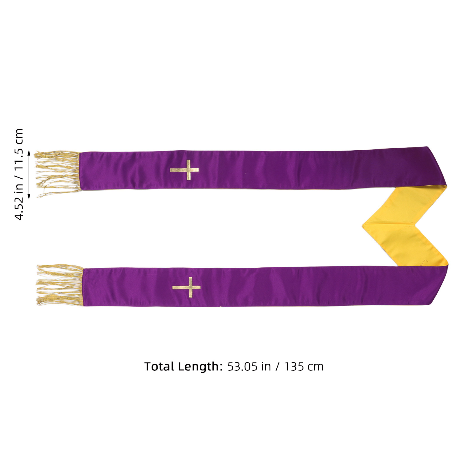Reversible Wedding Pastor Stol - Stole Wedding Shawl avaliação e preço