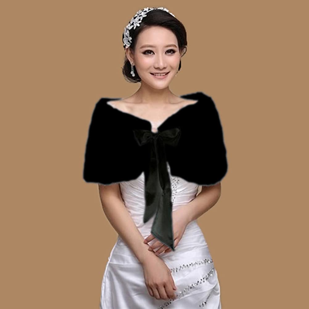Women's Bridal Wedding Faux Fu - Stole Wedding Shawl avaliação e preço