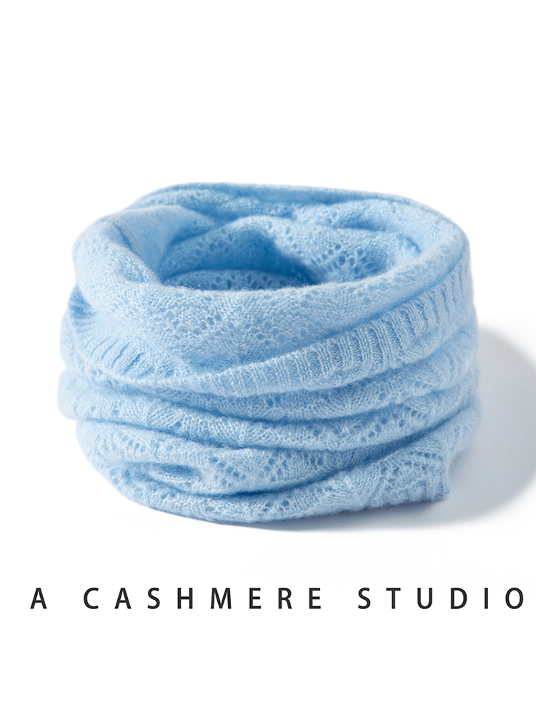 Womens 100% Cashmere Fan Point - Infinity Scarf Knit avaliação e preço