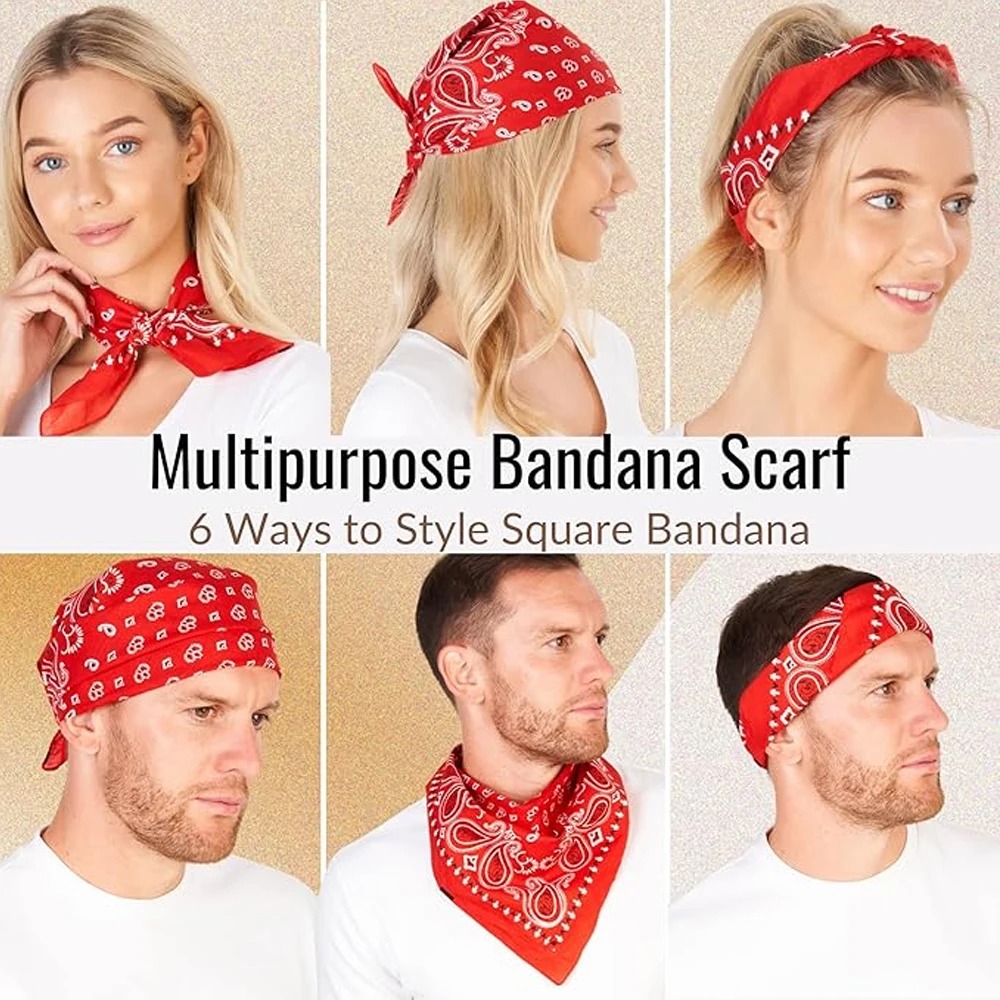 Unisex Men Women Bandana Hairb - Handkerchief Cotton Men avaliação e preço