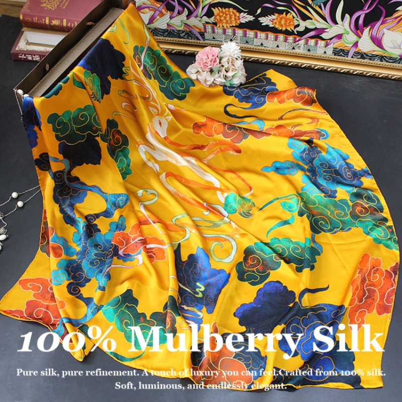 New Luxury 110x110cm Real Silk - Pashmina Wrap Large avaliação e preço