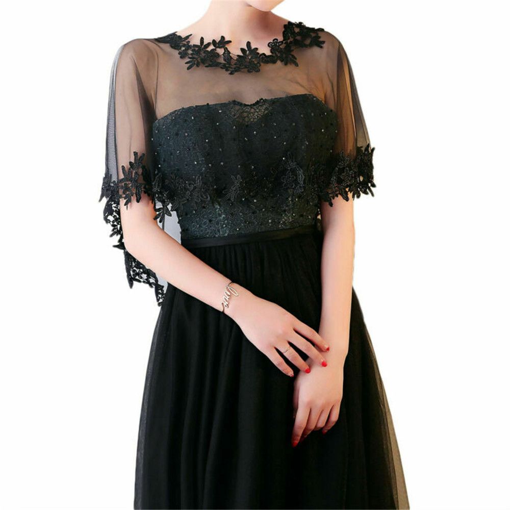 Fashion Lace Short Sleeve Shru - Stole Wedding Shawl avaliação e preço