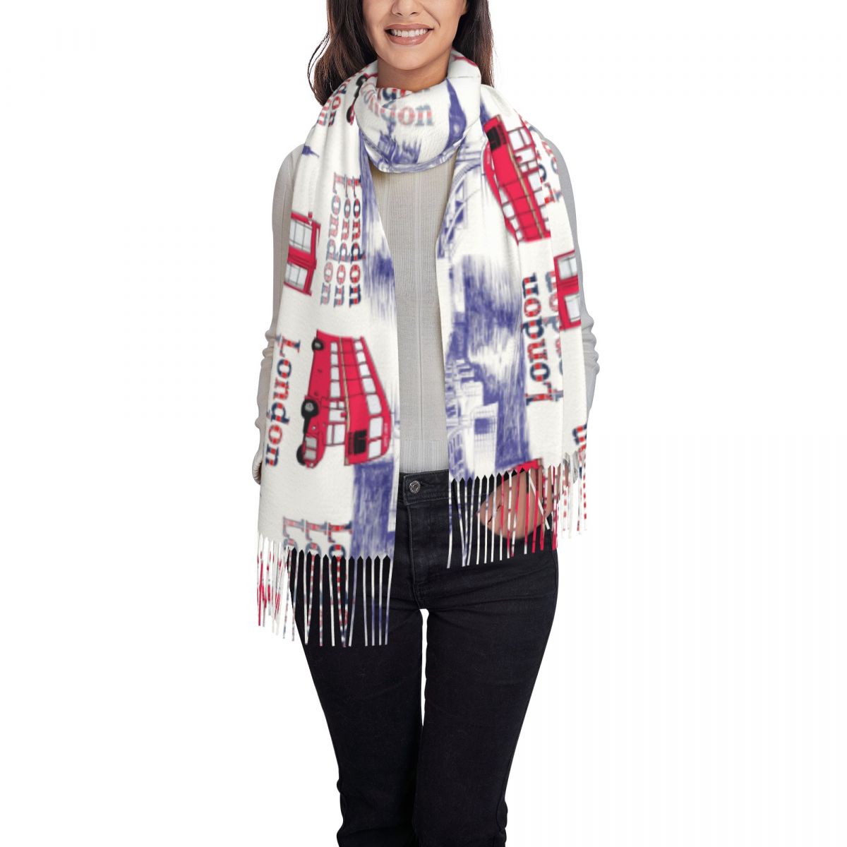 London England Scenes Shawls W - Pashmina Wrap Large avaliação e preço