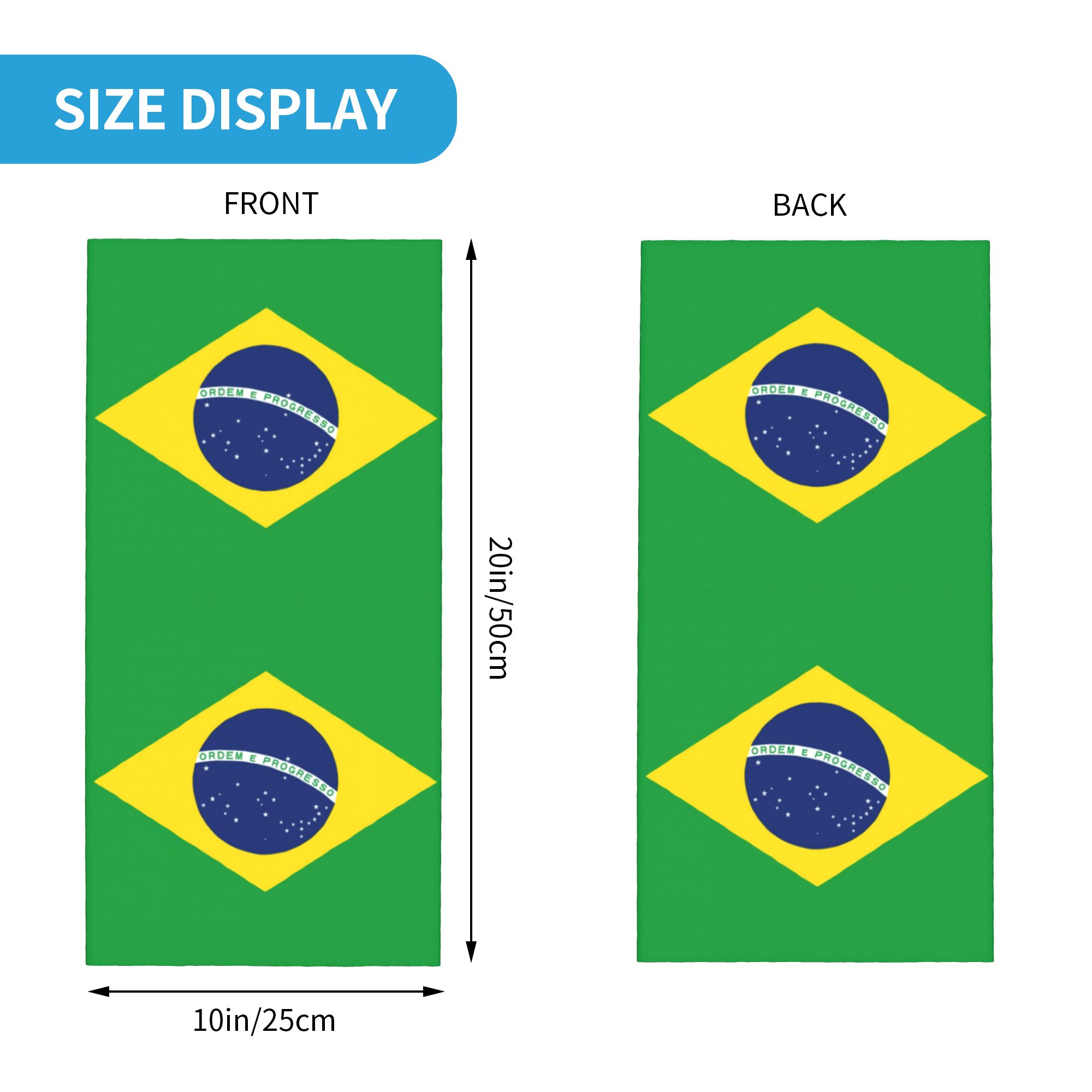 Custom Brazil Flag Bandana Nec - Neck Warmer Tube avaliação e preço
