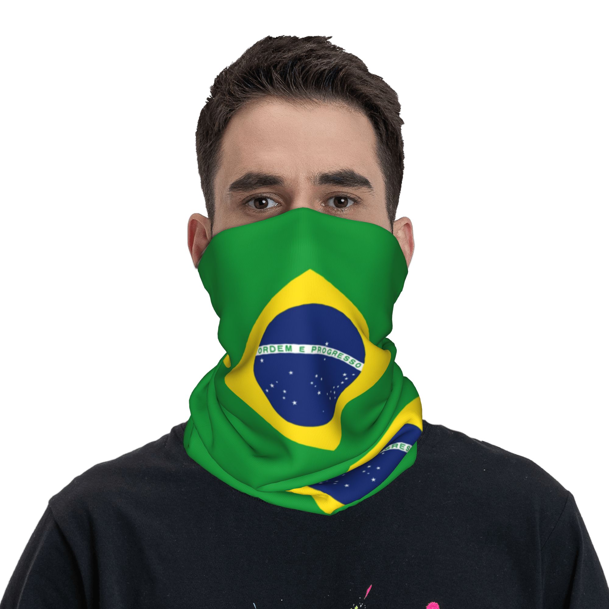 Custom Brazil Flag Bandana Nec - Neck Warmer Tube avaliação e preço