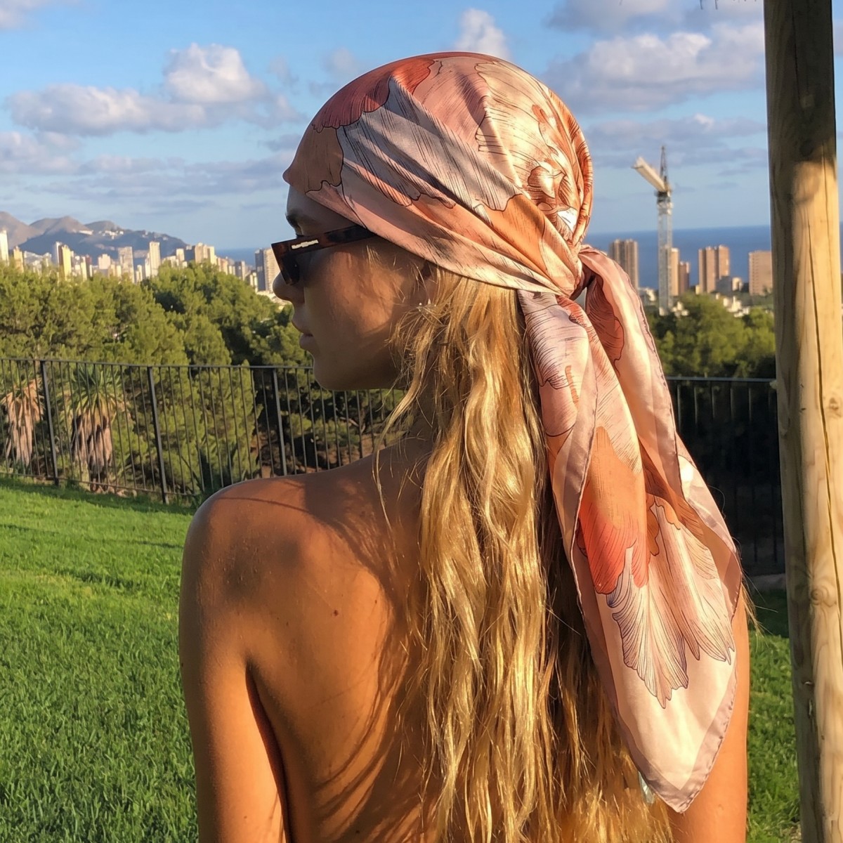 Women Silk Square Scarf Lady B - Pashmina Wrap Large avaliação e preço