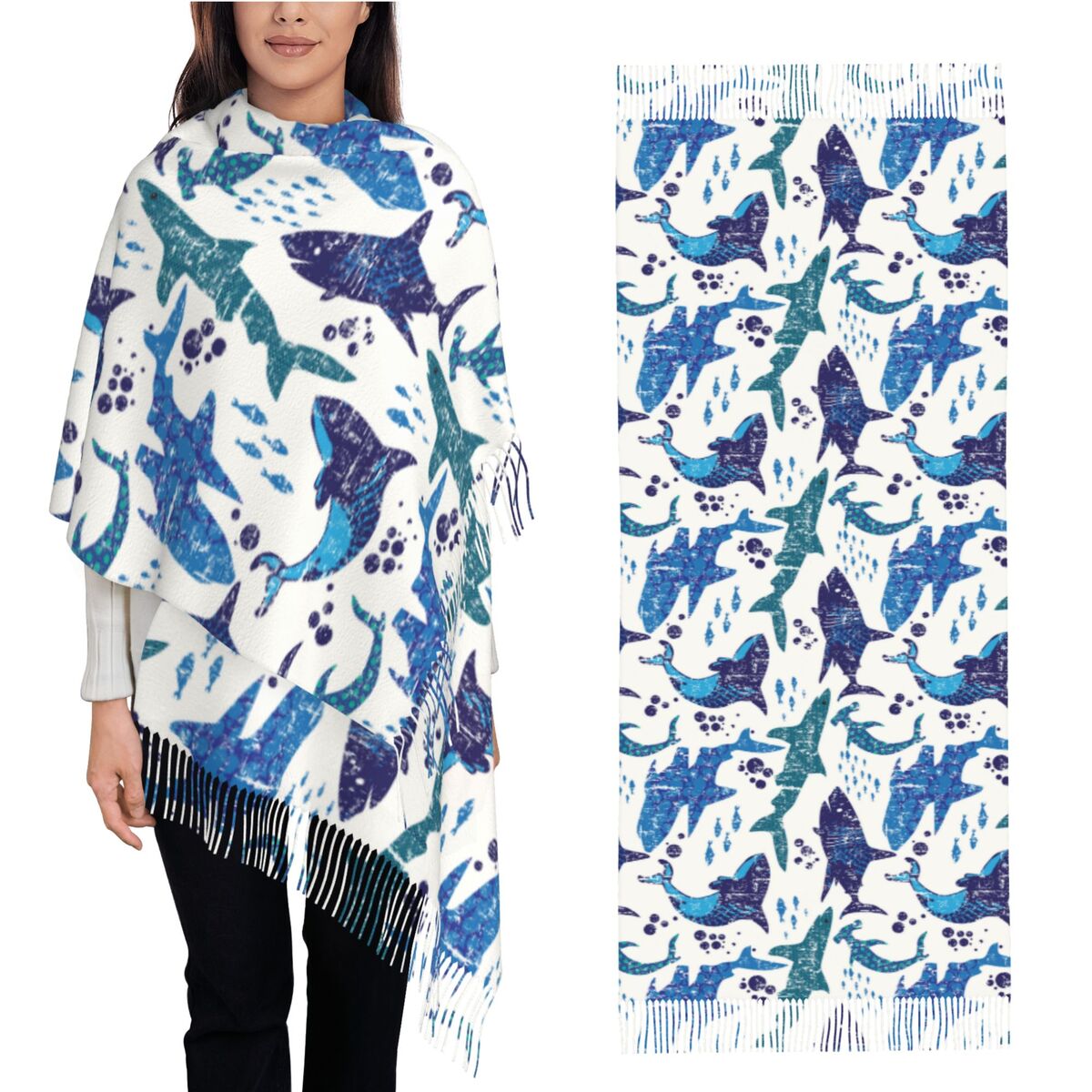 Shark Underwater World Ocean S - Pashmina Wrap Large avaliação e preço