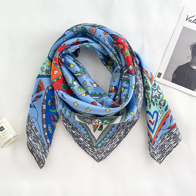 2024 90*90cm Square Scarf Twil - Bandana Cotton avaliação e preço