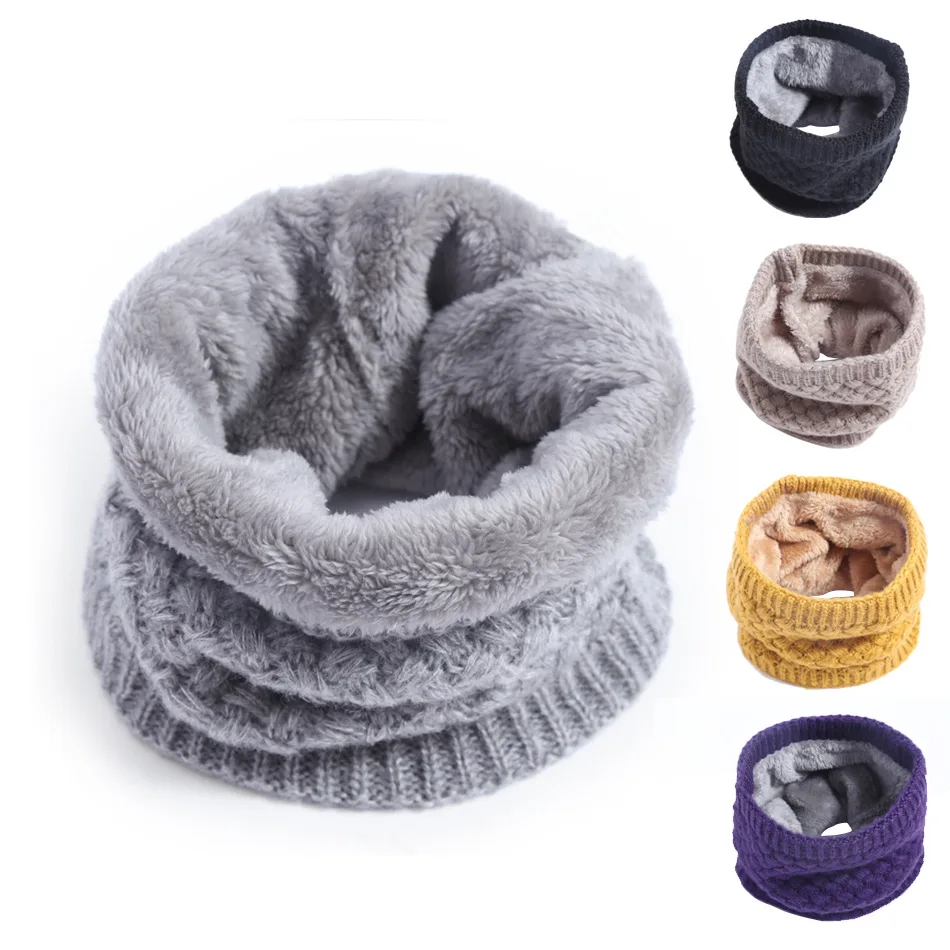 Kids Girls/Boys Winter Knitted - Infinity Scarf Knit avaliação e preço