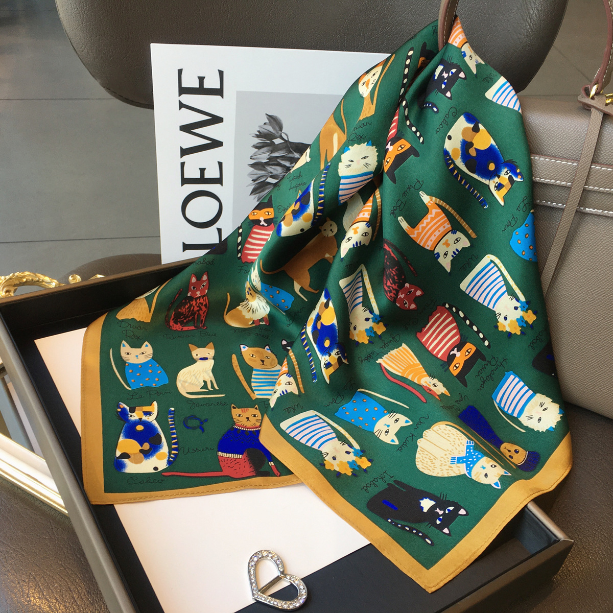 Luxury Brand 2023 Silk Square  - Silk Tie Striped avaliação e preço