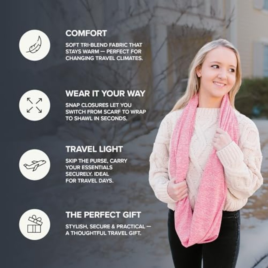 Infinity Travel Scarf Loop wit - Infinity Scarf Knit avaliação e preço