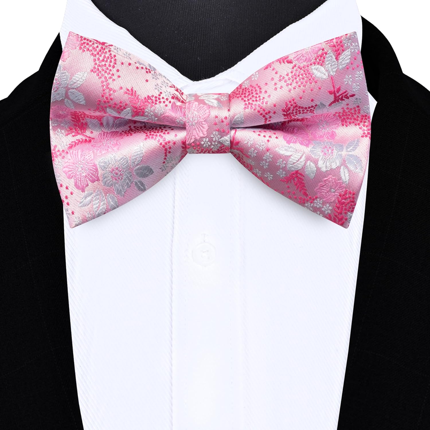 Floral Bow Tie & Handkerchief  - Handkerchief Cotton Men avaliação e preço