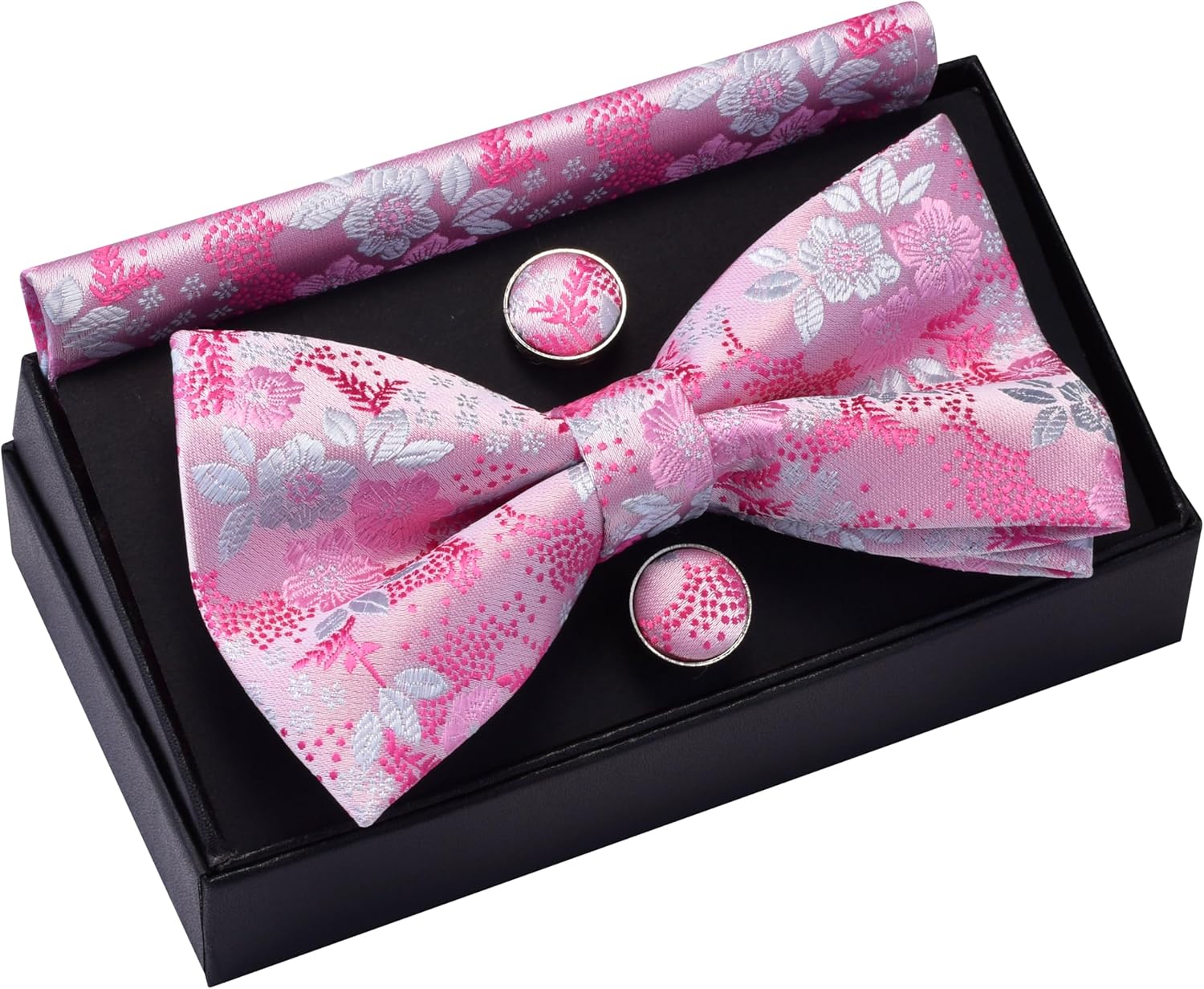 Floral Bow Tie & Handkerchief  - Handkerchief Cotton Men avaliação e preço