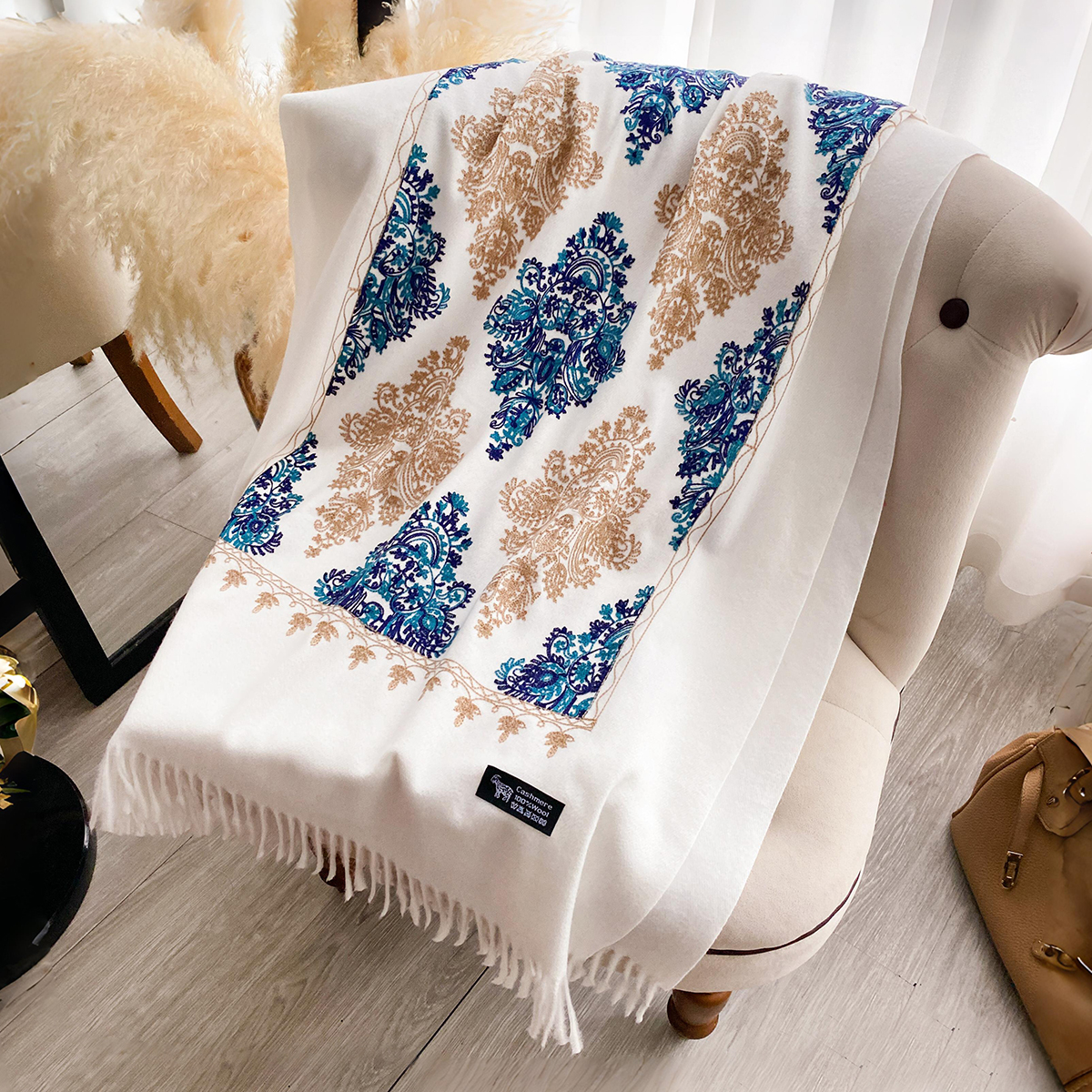 Women Fashion Winter Warm Cash - Woven Scarf Blanket avaliação e preço