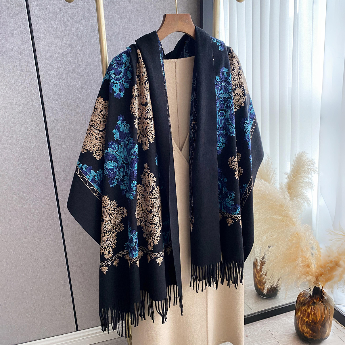 Women Fashion Winter Warm Cash - Woven Scarf Blanket avaliação e preço