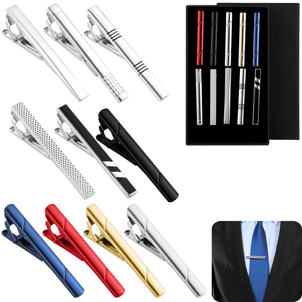 10Pcs Tie Clips Tie Clip Set F - Tie Bar Set Gift avaliação e preço