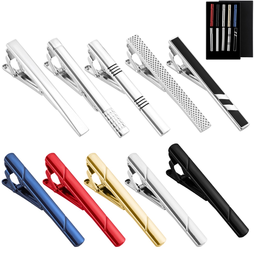 10Pcs Tie Clips Tie Clip Set F - Tie Bar Set Gift avaliação e preço