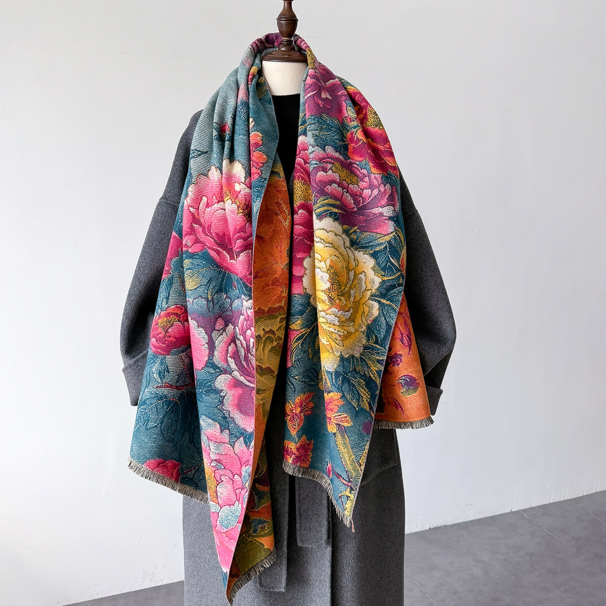 Warm Cashmere Scarf Women Shaw - Woven Scarf Blanket avaliação e preço
