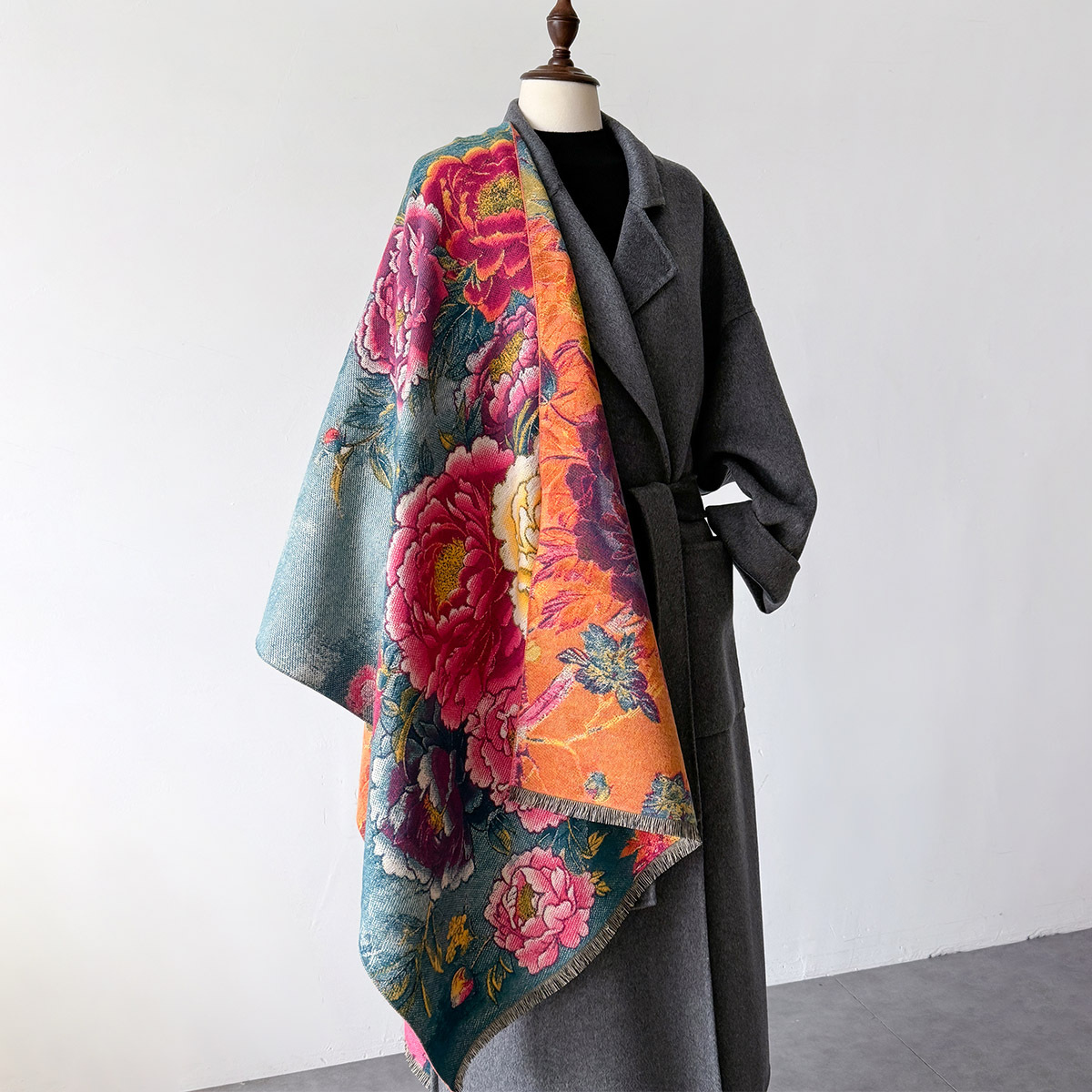 Warm Cashmere Scarf Women Shaw - Woven Scarf Blanket avaliação e preço