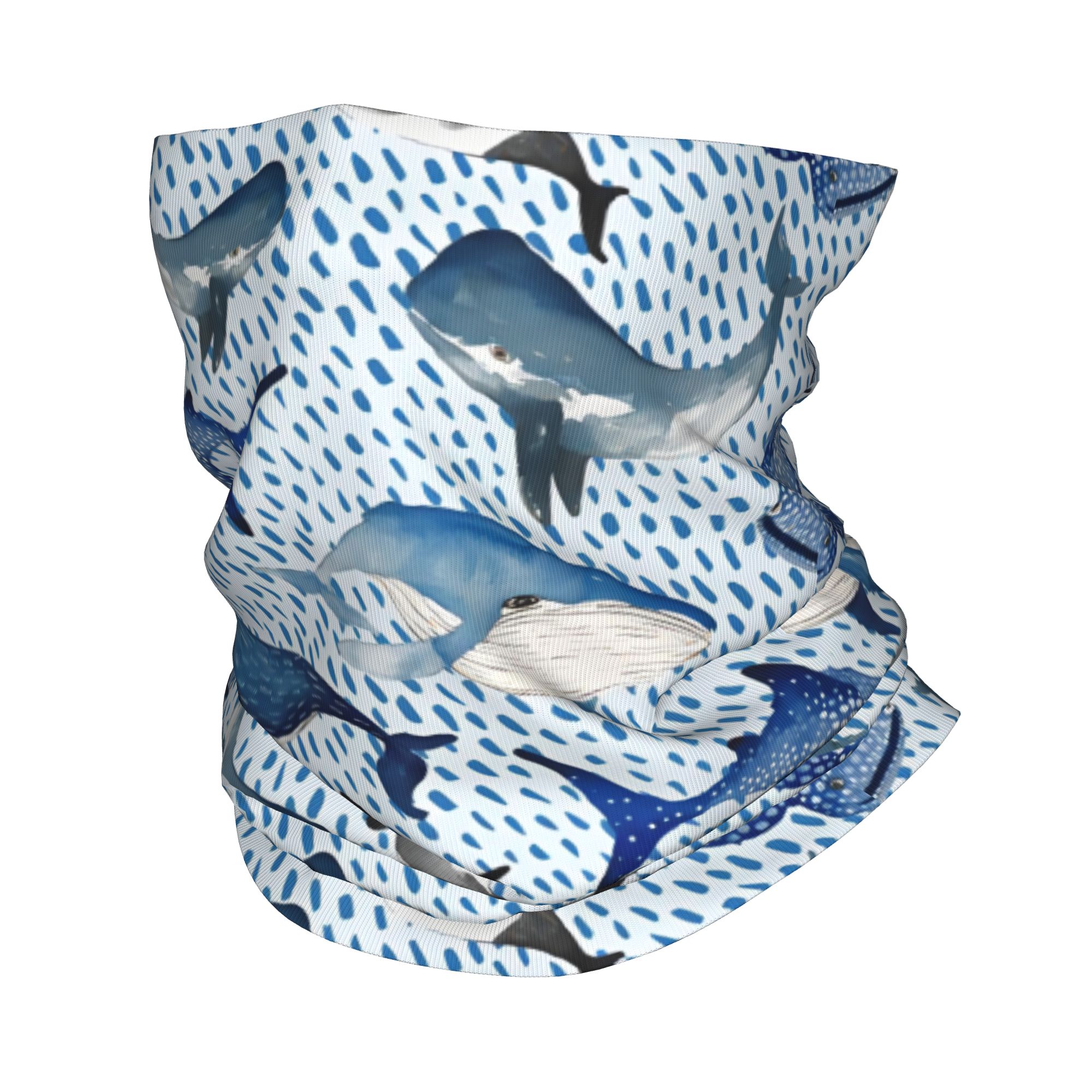 Custom Blue Watercolour Shark  - Neck Warmer Tube avaliação e preço